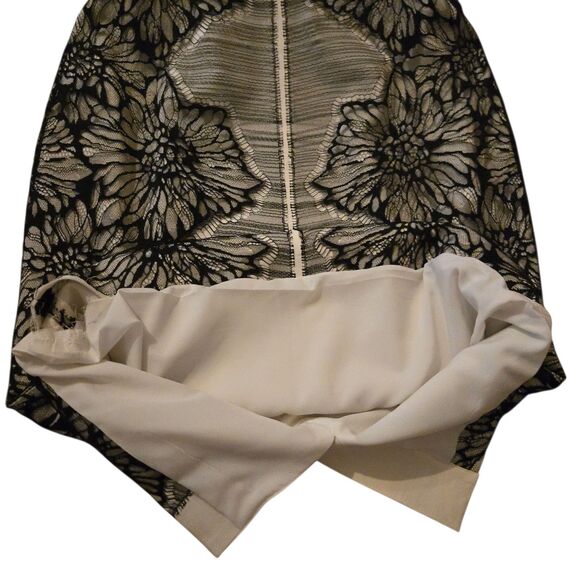 Lela Rose 10 Sheath Dress Silk Wool Lace Princess Of Wales Witchy Flaw Lining - Picture 7 of 10